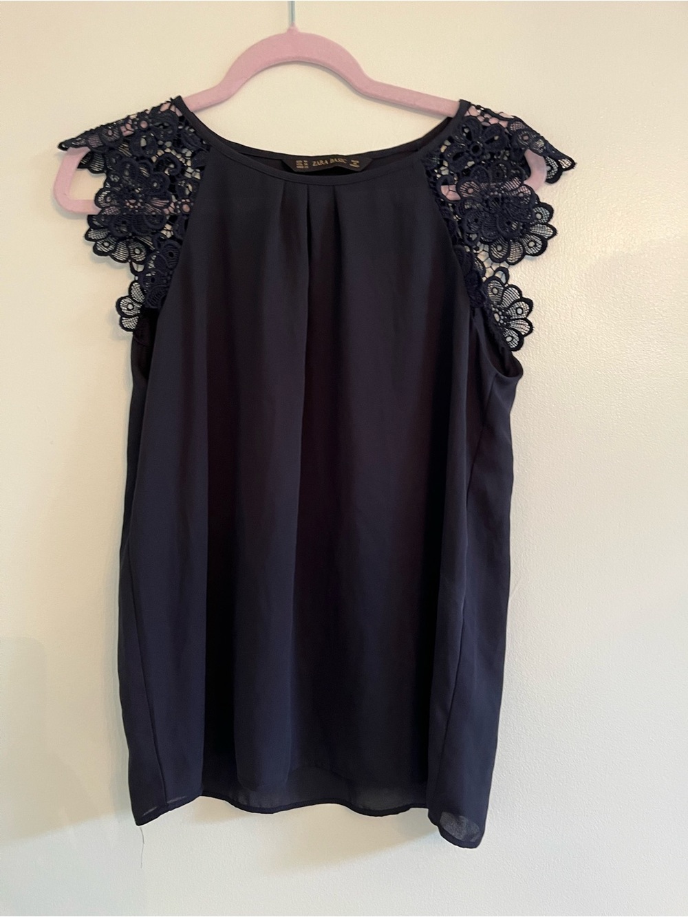 Zara Floral Lace Sleeve Blouse